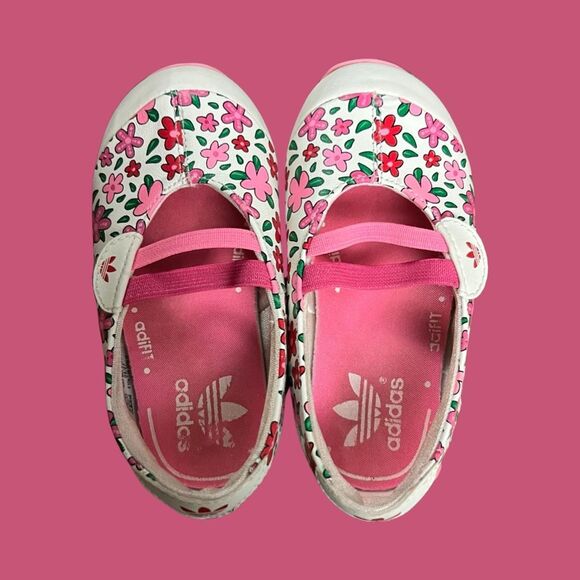 Adidas Toddler Floral Blossom Mary Jane Slip On Shoes Size 6 - Picture 7 of 8